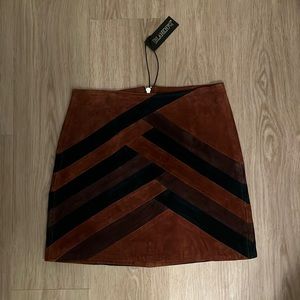 BLANK NYC GENUINE SUEDE SKIRT MINI